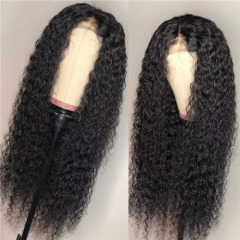 Deep Curly Human Hair Wig HD Transparent Lace Front Wig with Baby Hair