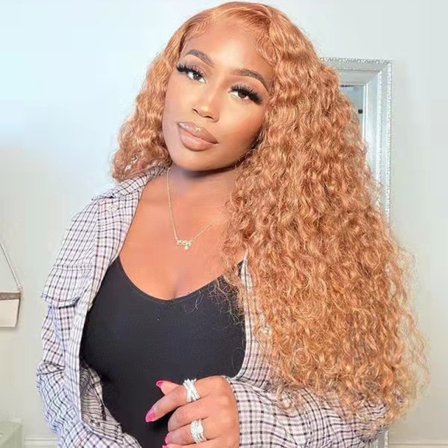 Deep Curly Lace Front Wig  Pre Plucked Human Hair Wigs