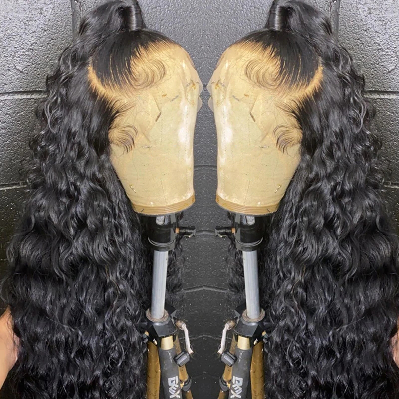 Water Wave Human Hair Wig HD Lace Front Wig with Baby Hair