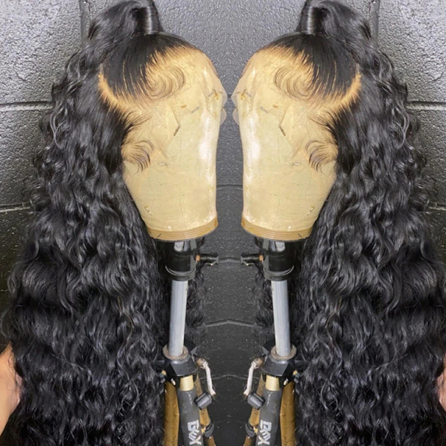 Water Wave Human Hair Wig HD Lace Front Wig with Baby Hair