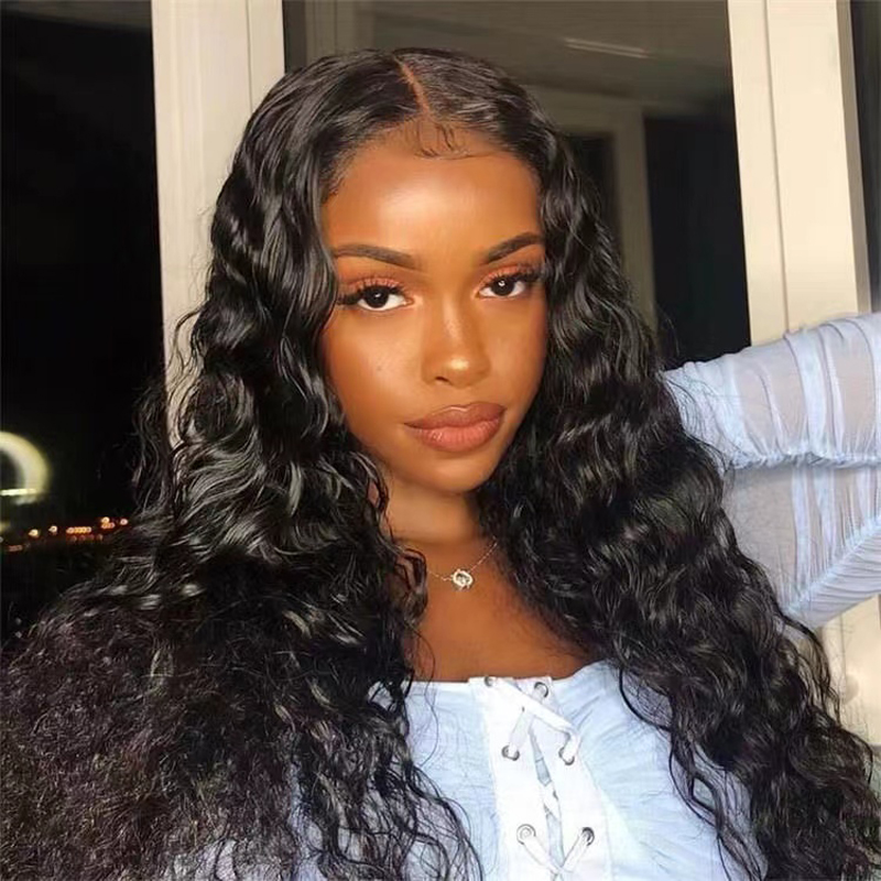 Water Wave Human Hair Wig HD Lace Front Wig with Baby Hair