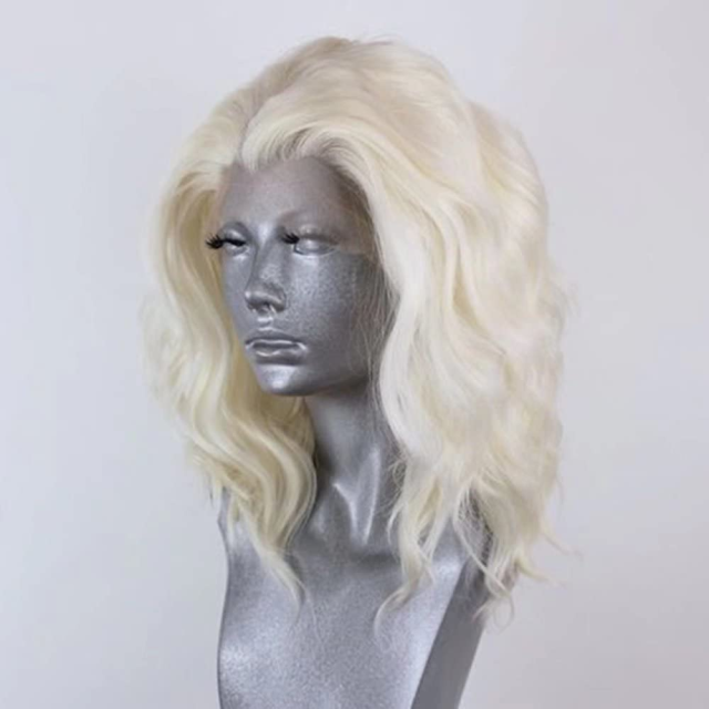 613 Blonde Short Bob Lace Front Wigs Body Wave Synthetic Wigs