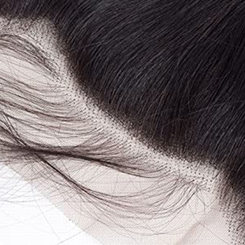 Natural Straight Human Hair 360 HD Transparent Lace Frontal Closure