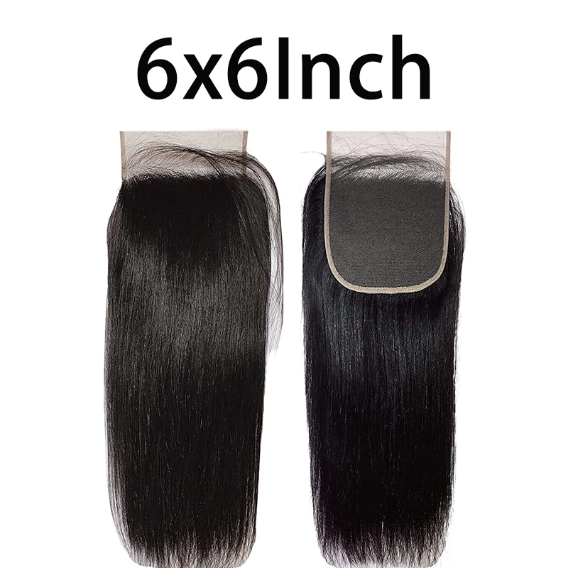 Natural Straight Human Hair 4X4 HD Transparent Lace Frontal Closure