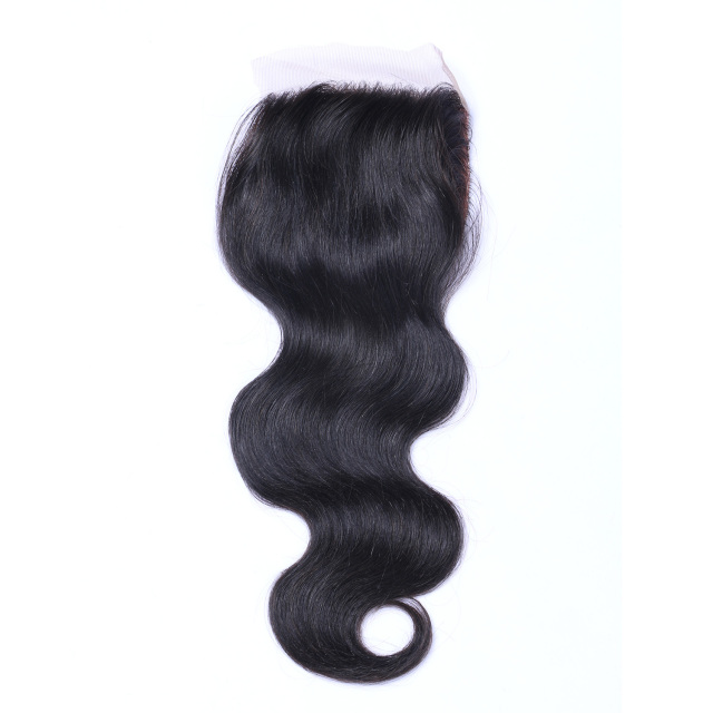 Black Body Wave Human Hair 4x4 HD Transparent Lace Frontal Closure
