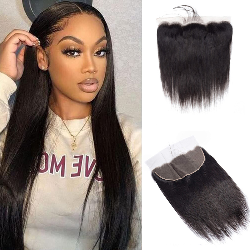 Natural Straight Human Hair 13x6 Transparent HD Lace Frontal Closure