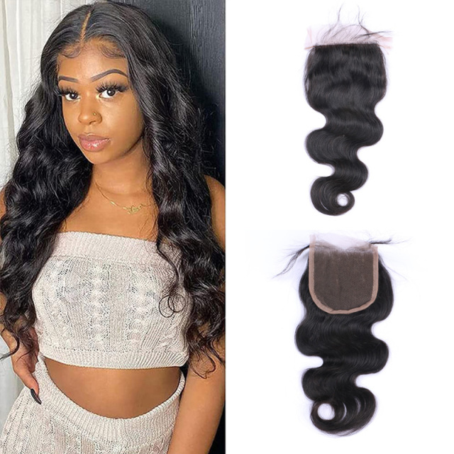 Black Body Wave Human Hair 5x5 HD Transparent Lace Frontal Closure