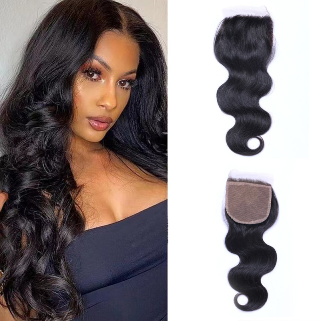 Black Body Wave Human Hair 4x4 HD Transparent Lace Frontal Closure