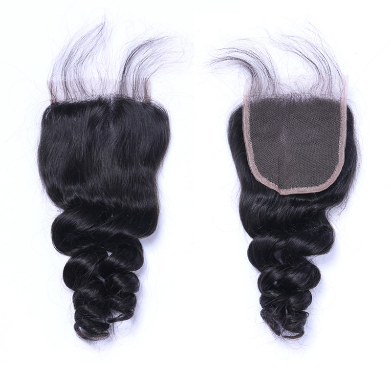 Loose Wave 4x4 HD Lace Closure Free Part Human Hair Closure