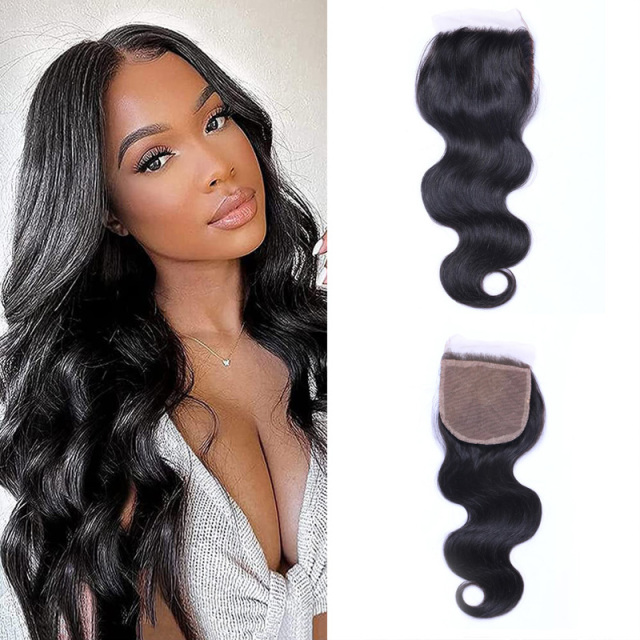 Natural Color Body Wave 4x4 HD Lace Closure Free Part Human Hair Closure