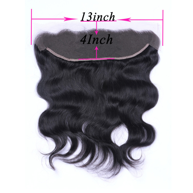 Body Wave Black 13x4 HD Lace Closure Straight HD Lace Frontal 100% Human Hair Closure