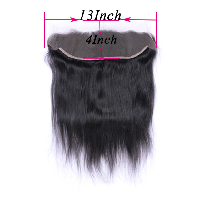 Black 13x4 HD Lace Closure Straight HD Lace Frontal 100% Human Hair Closure