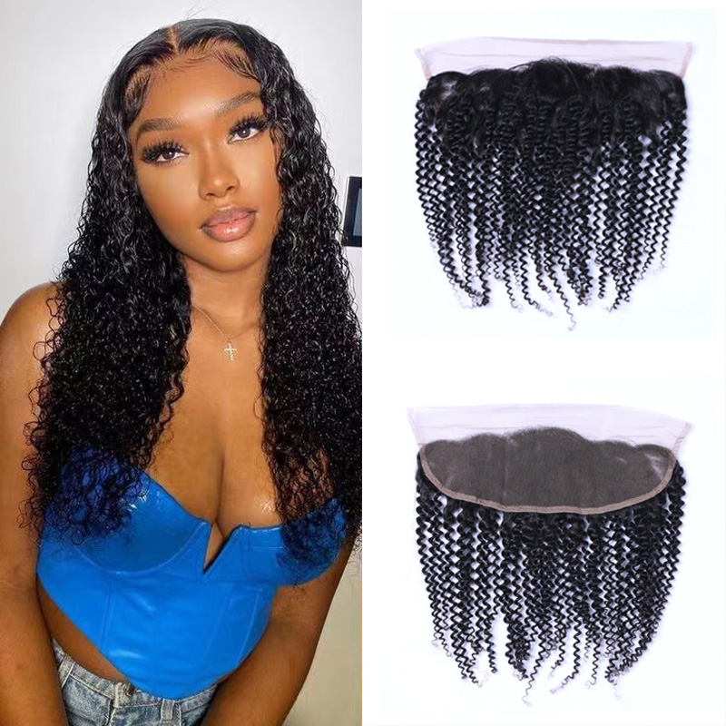 Black Curly Wave Black 13x4 HD Lace Closure HD Lace Frontal