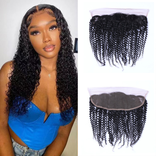 Black Curly Wave Black 13x4 HD Lace Closure HD Lace Frontal