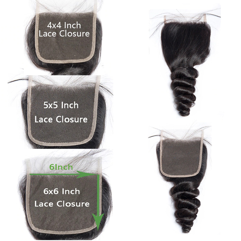 Loose Wave 5x5 HD Lace Closure Natural Color Closure Human Hair Closure for Black Women