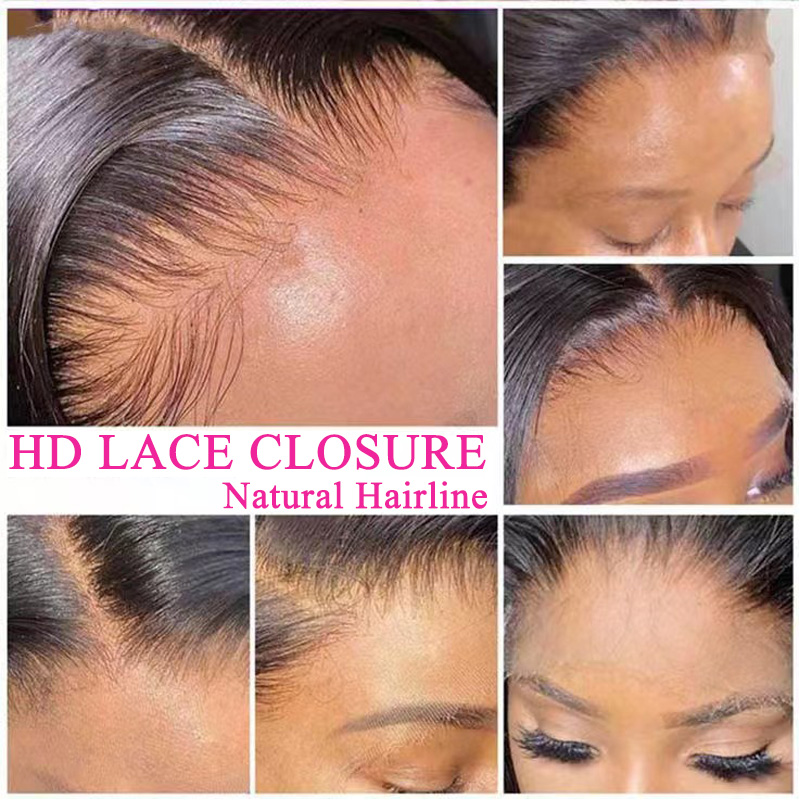 Water Wave 5x5 HD Lace Closure Natural Color Closure Human Hair Closure for Black Women
