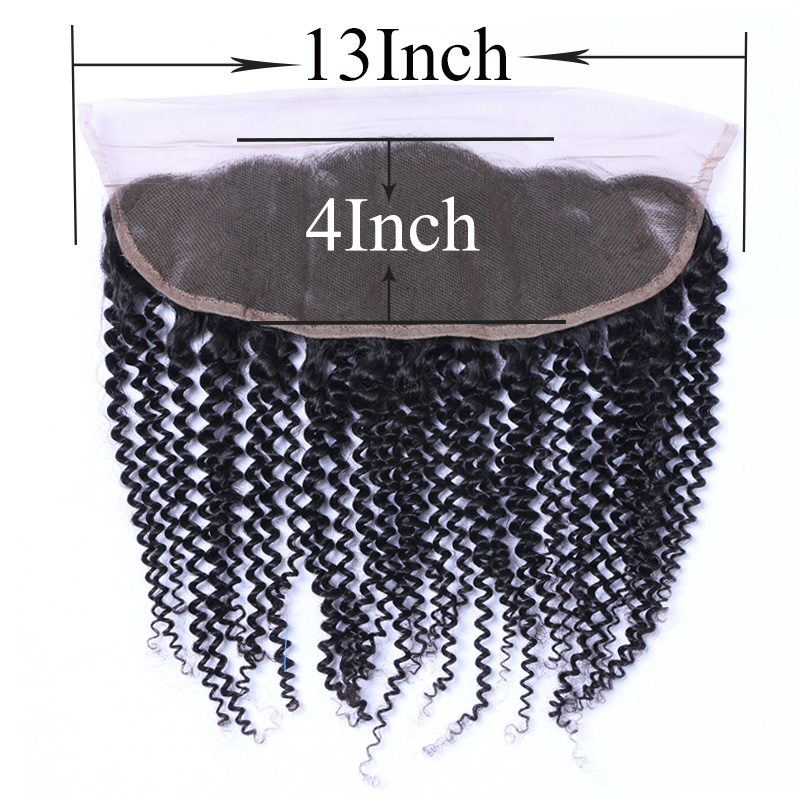Black Curly Wave Black 13x4 HD Lace Closure HD Lace Frontal