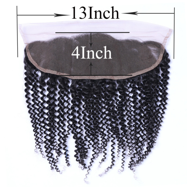 Black Curly Wave Black 13x4 HD Lace Closure HD Lace Frontal