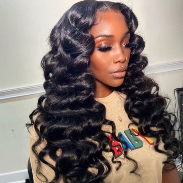 13X6 HD Lace Wig Natural Color Loose Wave Human Hair Wig