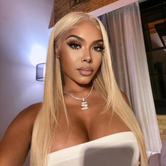 613 Blonde Straight Human Hair Wigs 13x6 HD Lace Front Wig
