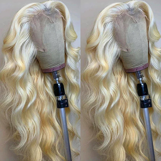 13x4 HD Lace Front Wigs #613 Blonde Body Wave Human Hair Wig