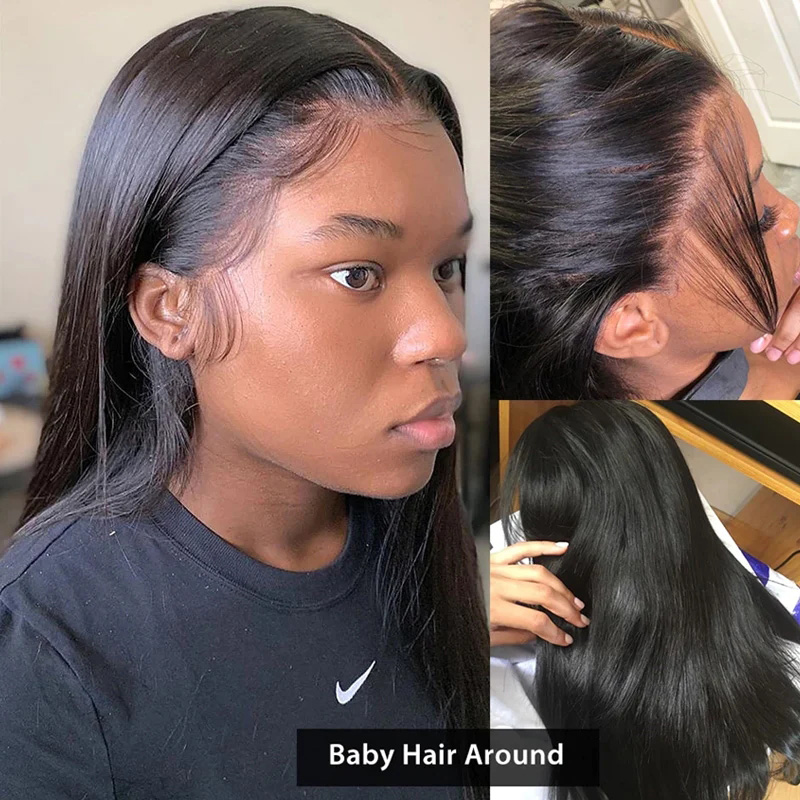 Imeya Natural Color Wig 13X4 HD Lace Front Wig Natural Straight Human Hair Wig