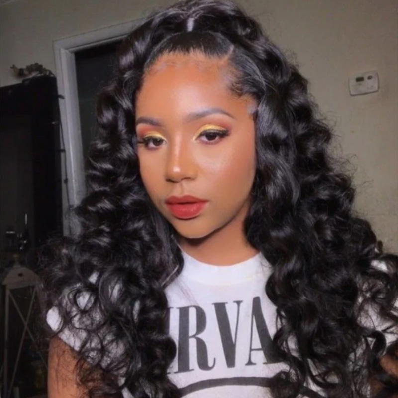 Imeya Loose Wave 13x4 HD Lace Front Wig Natural Color Human Hair Wig