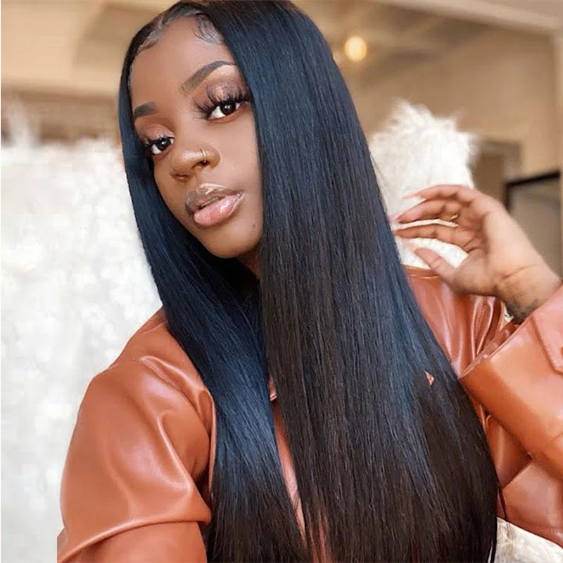 Imeya 13X4 HD Lace Front Wig Natural Straight Human Hair Wig