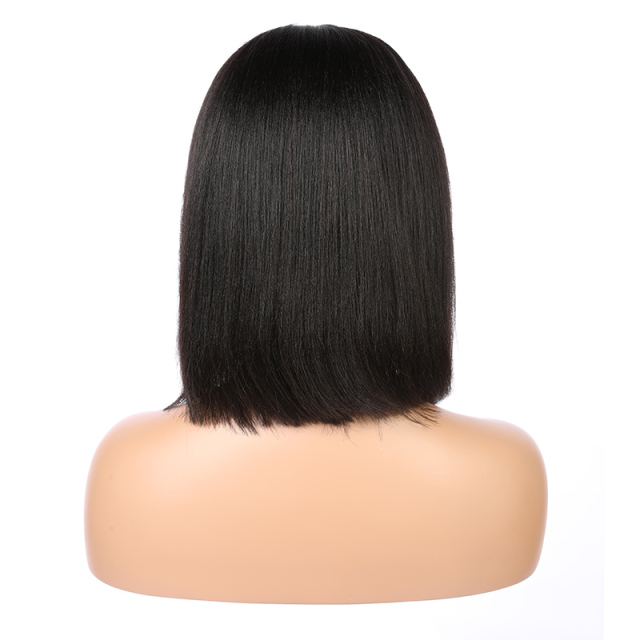 Short Bob Human Hair Wig 13x4 HD Lace Front Wigs Natural Color Straight Wig