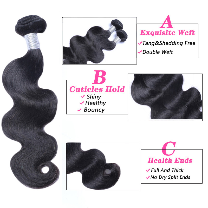 Body Wave Bundles Double Weft Human Hair Bundles 1 Pcs Hair Extension