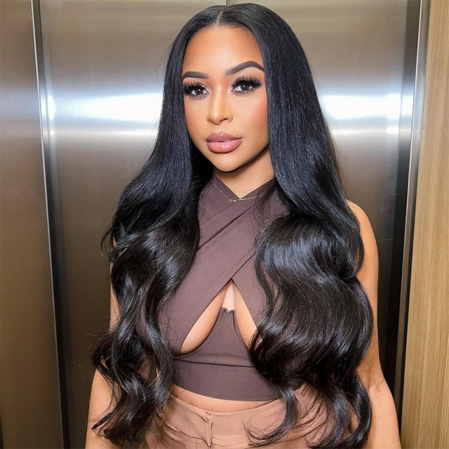 Imeya Natural Color 13x4 HD Lace Front Wig Pre Plucked Hairline Human Hair Wig