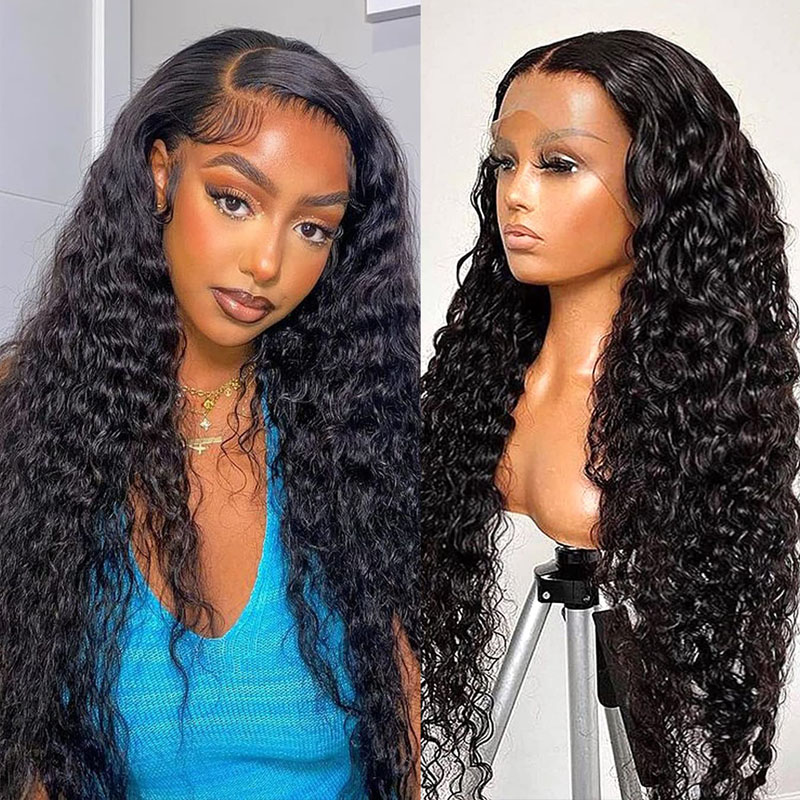Curly Wave Wigs Pre Plucked 360 Full Lace Wig HD Lace Human Hair Wig