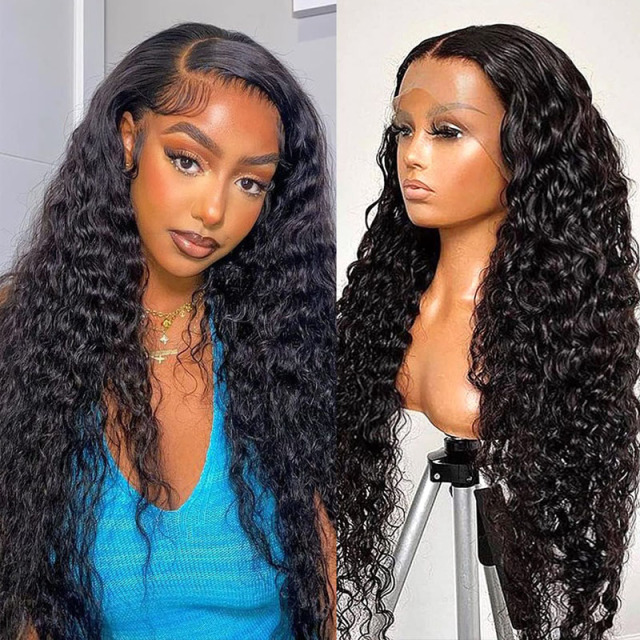 Curly Wave Wigs Pre Plucked 360 Full Lace Wig HD Lace Human Hair Wig