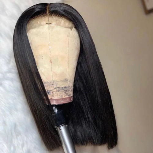 Short Bob Human Hair Wig 4x4 HD Lace Front Wigs Natural Color Straight Wig