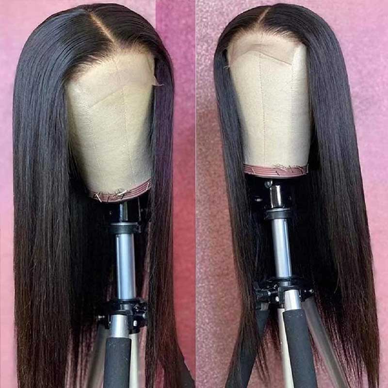 Imeya 4x4 HD Lace Front Wig Natural Straight Human Hair Wig