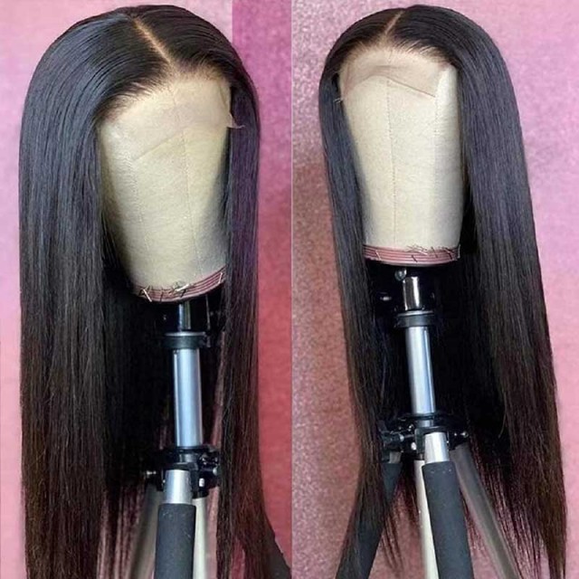 Imeya 4x4 HD Lace Front Wig Natural Straight Human Hair Wig