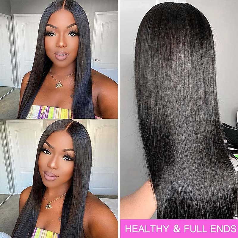 Imeya 4x4 HD Lace Front Wig Natural Straight Human Hair Wig