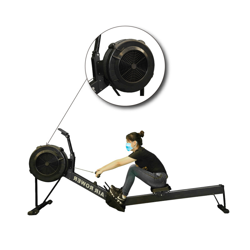 Acetopway new design commercial fitness gym equipment magnetic air rower rowing machine with monitor