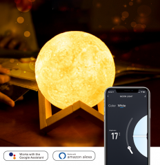 ST51 3D Printed Smart Wi-Fi LED Moon Lamp
