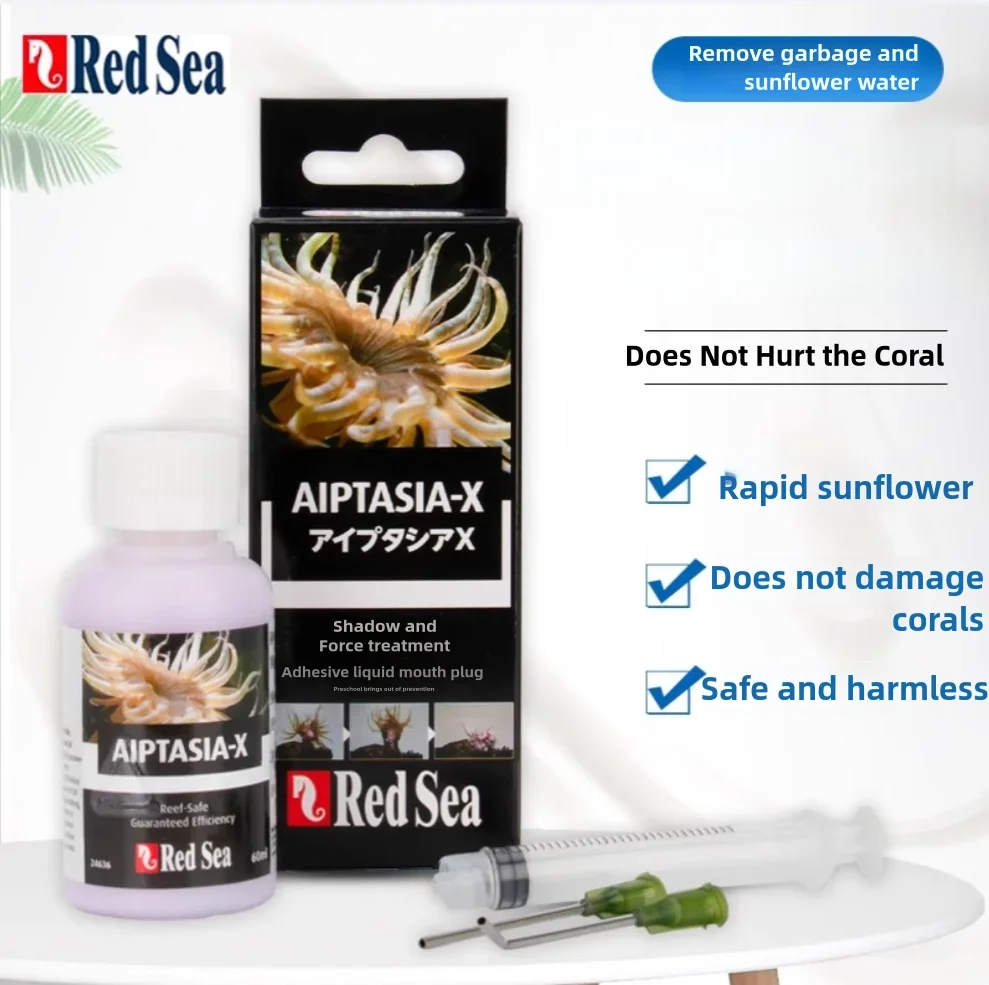 Red Sea Aiptasia Aquarium Water Treatment, X Guaranteed Reef, Safe Elimination of Aiptasia Redsea