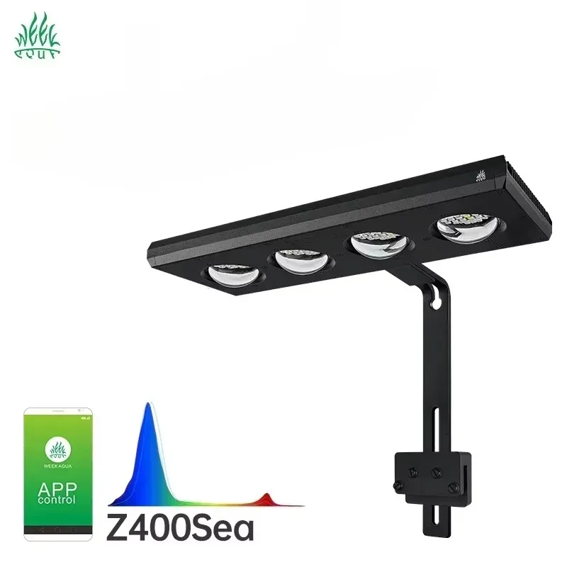 WEEK AQUA Z250Sea Z400Sea LED Aquarium Light for Coral Reef Marine Tanks 10-Channel App Control