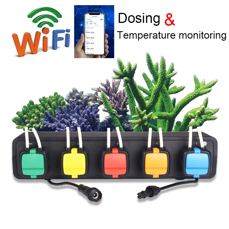 Kamoer X5S WiFi Program Programable Peristaltic Pump Saltwater Marine Coral Reef Aquarium Fish Tank Dosing Pumps