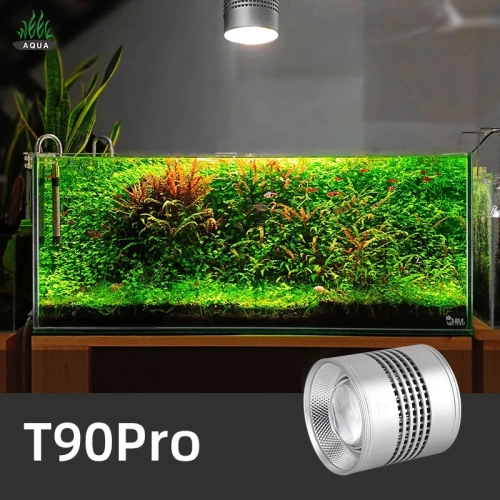 WEEK AQUA T90 Pro LED Aquarium Pendant Light 90W RGB UV Full Spectrum with Active Cooling and Bluetooth App Control for Professional Aquascaping