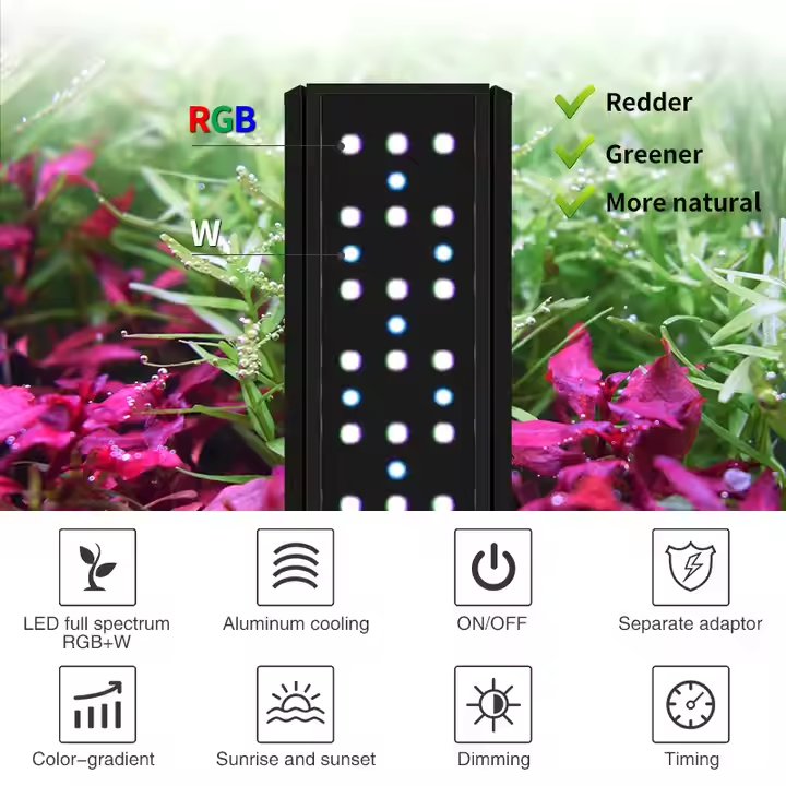 Week aqua V SE-S Series Aquarium Lights Perfect for 30 - 110cm Narrow Shallow Freshwater Tanks High Efficiency Lighting