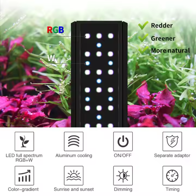 Week aqua V SE-S Series Aquarium Lights Perfect for 30 - 110cm Narrow Shallow Freshwater Tanks High Efficiency Lighting