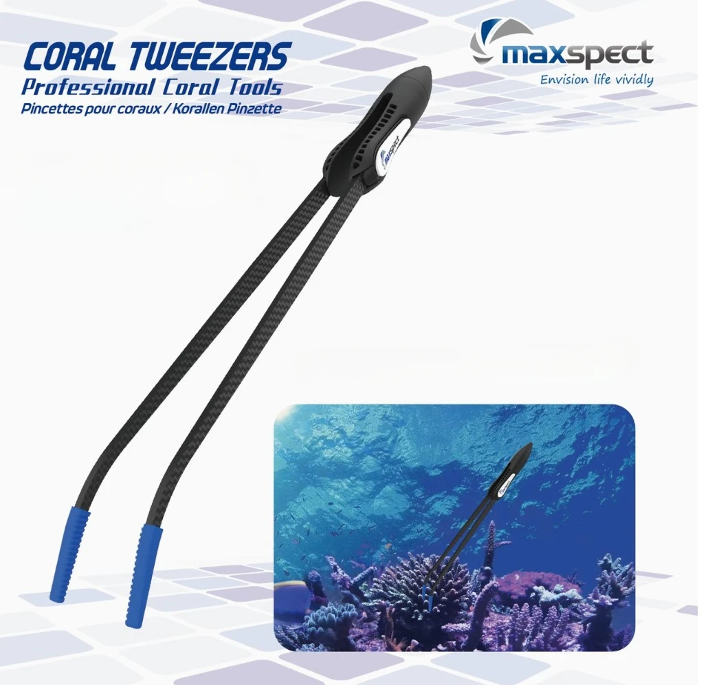 Carbon Fiber Aquarium Tweezers - 35.7cm Silicone Sleeve for Protection Ideal for Fish Tank Maintenance