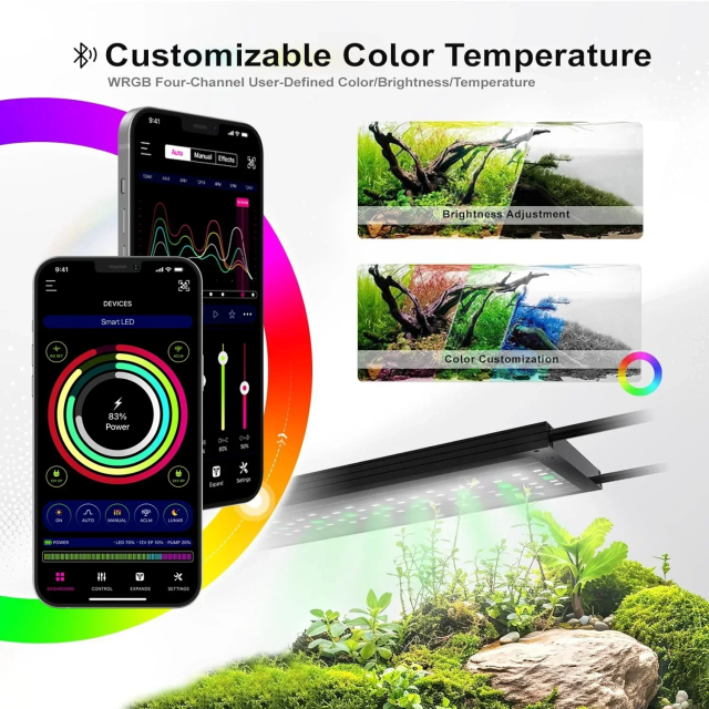 MICMOL Extreme Series II Smart Aquarium Plant LED Light App Control Freshwater Saltwater Fish Tank Landscaping