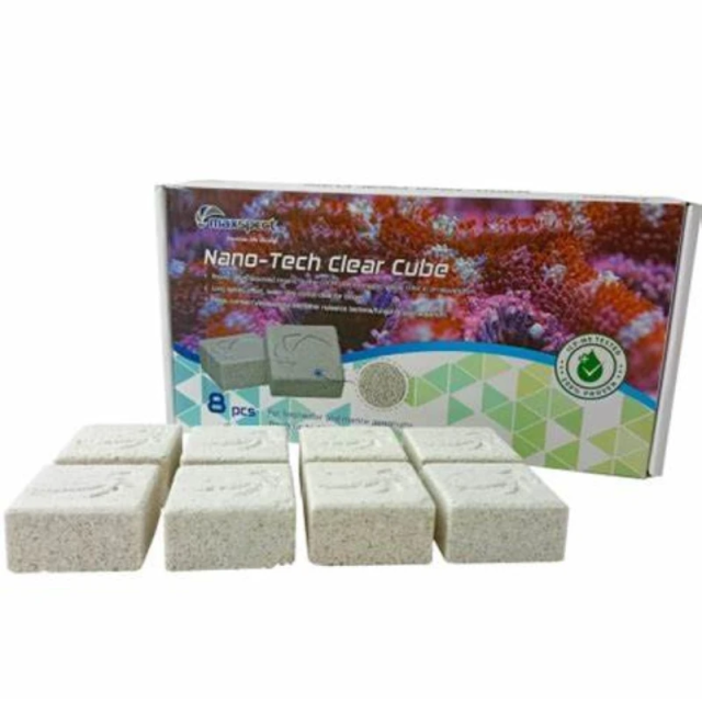 Nano-Tech Clear Cube (8 pcs) Eliminates Organic Waste & Algae Keeps Water Clear Treats 400L Aquarium Filter Media