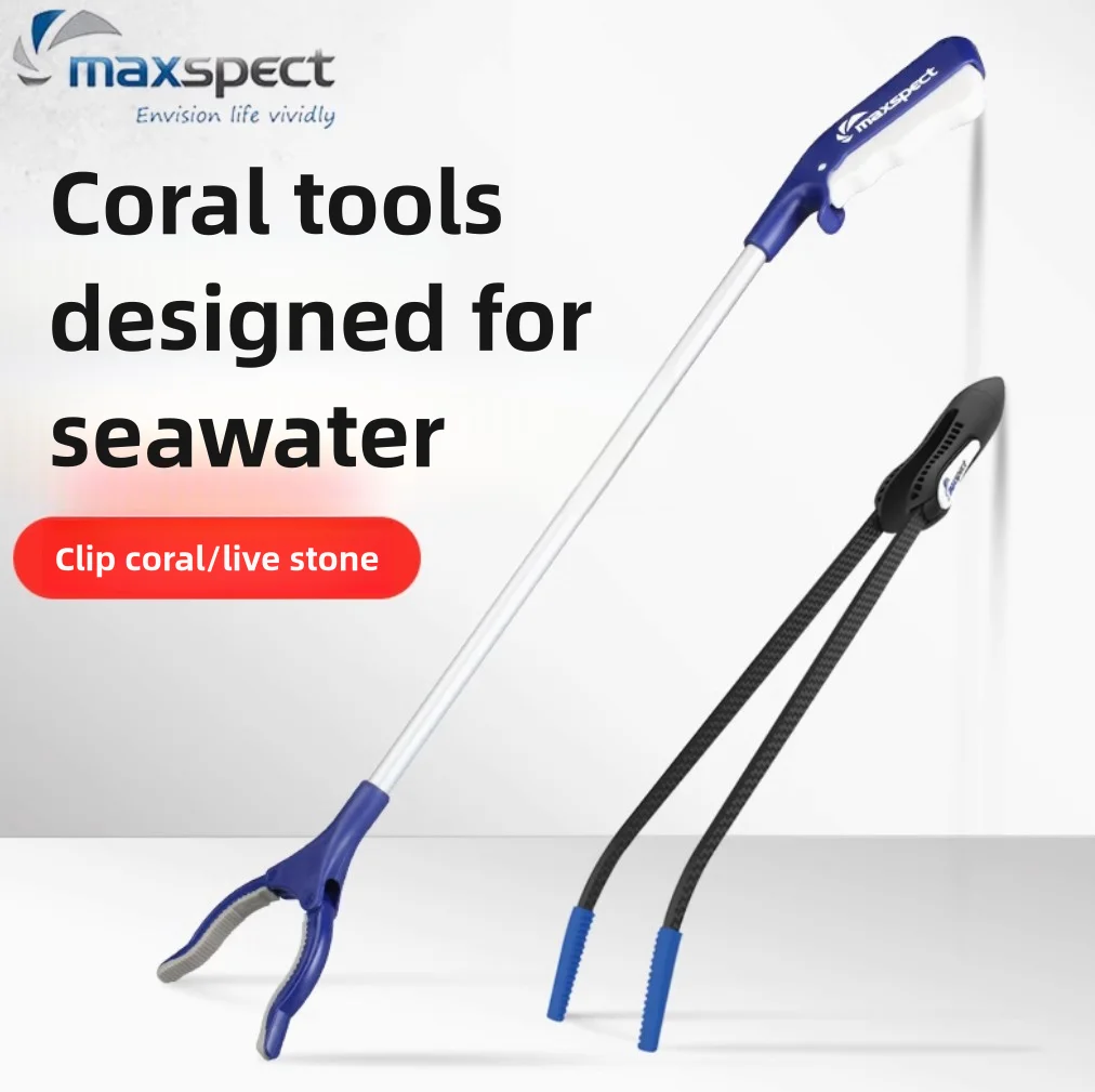 Carbon Fiber Aquarium Tweezers - 35.7cm Silicone Sleeve for Protection Ideal for Fish Tank Maintenance