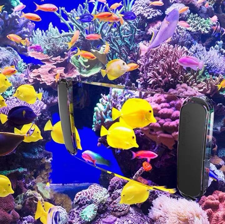 Multi-Functional Fragnifier Magnifying Glass Coral Frag Rack & Scraper N52 Magnets for Easy Coral Observation Marine Tank Tool
